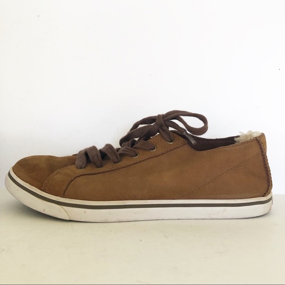 UGG Vanowen Nubuck Leather Lace Up Brown Shoes Sneakers - Picture 8 of 13